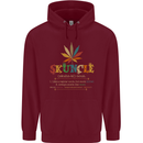 Skuncle Uncle That Smokes Weed Funny Drugs Mens 80% Cotton Hoodie Maroon