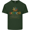 Skuncle Uncle That Smokes Weed Funny Drugs Mens Cotton T-Shirt Tee Top Forest Green