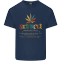 Skuncle Uncle That Smokes Weed Funny Drugs Mens Cotton T-Shirt Tee Top Navy Blue