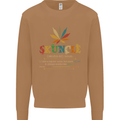 Skuncle Uncle That Smokes Weed Funny Drugs Mens Sweatshirt Jumper Caramel Latte