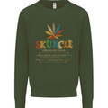 Skuncle Uncle That Smokes Weed Funny Drugs Mens Sweatshirt Jumper Forest Green