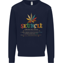Skuncle Uncle That Smokes Weed Funny Drugs Mens Sweatshirt Jumper Navy Blue