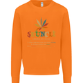 Skuncle Uncle That Smokes Weed Funny Drugs Mens Sweatshirt Jumper Orange