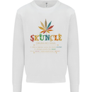 Skuncle Uncle That Smokes Weed Funny Drugs Mens Sweatshirt Jumper White