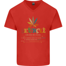 Skuncle Uncle That Smokes Weed Funny Drugs Mens V-Neck Cotton T-Shirt Red