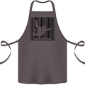 Skydiving Barcode Skydive Skydiver Freefall Cotton Apron 100% Organic Dark Grey