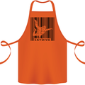 Skydiving Barcode Skydive Skydiver Freefall Cotton Apron 100% Organic Orange