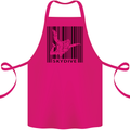 Skydiving Barcode Skydive Skydiver Freefall Cotton Apron 100% Organic Pink