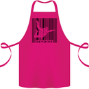 Skydiving Barcode Skydive Skydiver Freefall Cotton Apron 100% Organic Pink