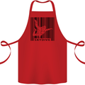 Skydiving Barcode Skydive Skydiver Freefall Cotton Apron 100% Organic Red