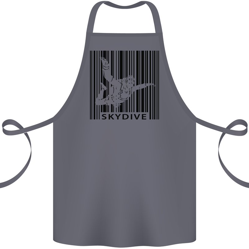 Skydiving Barcode Skydive Skydiver Freefall Cotton Apron 100% Organic Steel