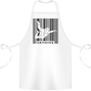 Skydiving Barcode Skydive Skydiver Freefall Cotton Apron 100% Organic White