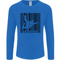 Skydiving Barcode Skydive Skydiver Freefall Mens Long Sleeve T-Shirt Royal Blue