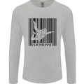 Skydiving Barcode Skydive Skydiver Freefall Mens Long Sleeve T-Shirt Sports Grey