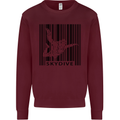 Skydiving Barcode Skydive Skydiver Freefall Mens Sweatshirt Jumper Maroon
