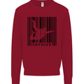 Skydiving Barcode Skydive Skydiver Freefall Mens Sweatshirt Jumper Red