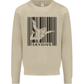 Skydiving Barcode Skydive Skydiver Freefall Mens Sweatshirt Jumper Sand
