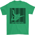Skydiving Barcode Skydive Skydiver Freefall Mens T-Shirt Cotton Gildan Irish Green