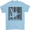 Skydiving Barcode Skydive Skydiver Freefall Mens T-Shirt Cotton Gildan Light Blue