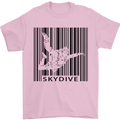 Skydiving Barcode Skydive Skydiver Freefall Mens T-Shirt Cotton Gildan Light Pink