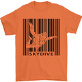 Skydiving Barcode Skydive Skydiver Freefall Mens T-Shirt Cotton Gildan Orange