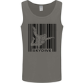 Skydiving Barcode Skydive Skydiver Freefall Mens Vest Tank Top Charcoal