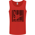 Skydiving Barcode Skydive Skydiver Freefall Mens Vest Tank Top Red