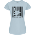 Skydiving Barcode Skydive Skydiver Freefall Womens Petite Cut T-Shirt Light Blue