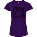 Skydiving Barcode Skydive Skydiver Freefall Womens Petite Cut T-Shirt Purple