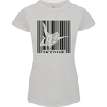Skydiving Barcode Skydive Skydiver Freefall Womens Petite Cut T-Shirt Sports Grey