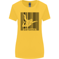 Skydiving Barcode Skydive Skydiver Freefall Womens Wider Cut T-Shirt Yellow