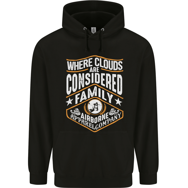 Skydiving Clouds Are Family Skydiver Childrens Kids Hoodie Black