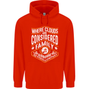 Skydiving Clouds Are Family Skydiver Childrens Kids Hoodie Bright Red