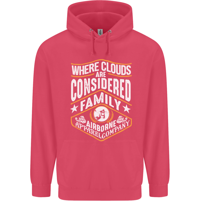 Skydiving Clouds Are Family Skydiver Childrens Kids Hoodie Heliconia