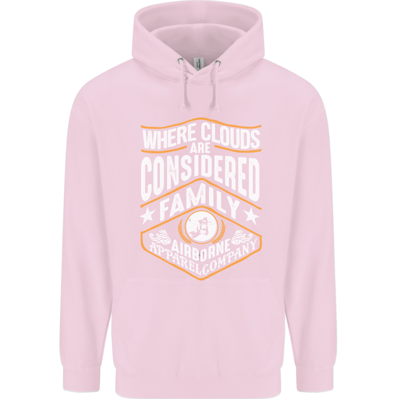 Skydiving Clouds Are Family Skydiver Childrens Kids Hoodie Light Pink