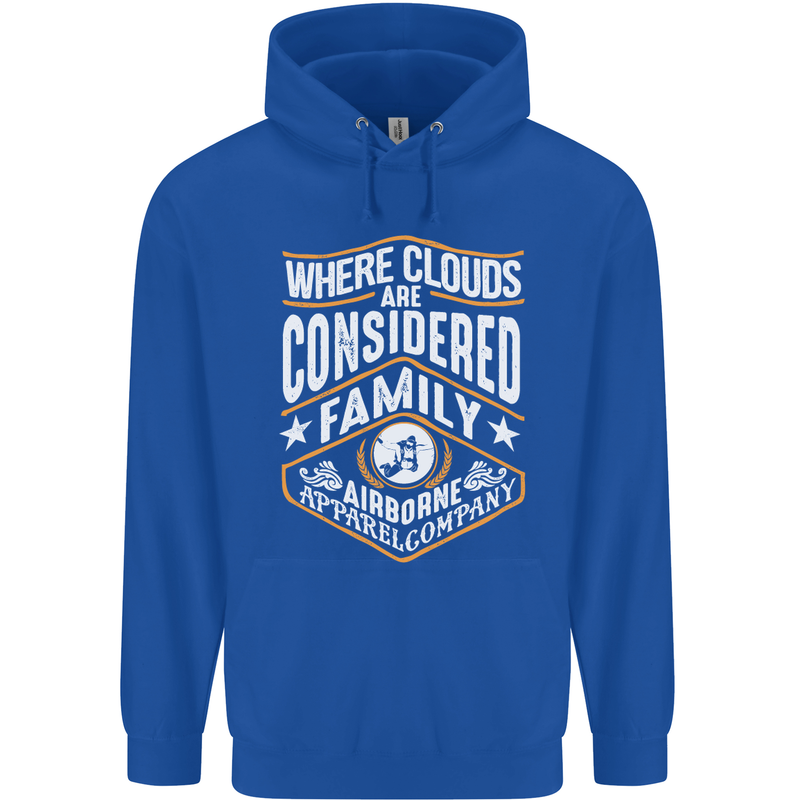 Skydiving Clouds Are Family Skydiver Childrens Kids Hoodie Royal Blue