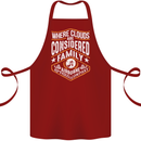 Skydiving Clouds Are Family Skydiver Cotton Apron 100% Organic Maroon