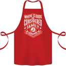 Skydiving Clouds Are Family Skydiver Cotton Apron 100% Organic Red