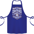 Skydiving Clouds Are Family Skydiver Cotton Apron 100% Organic Royal Blue
