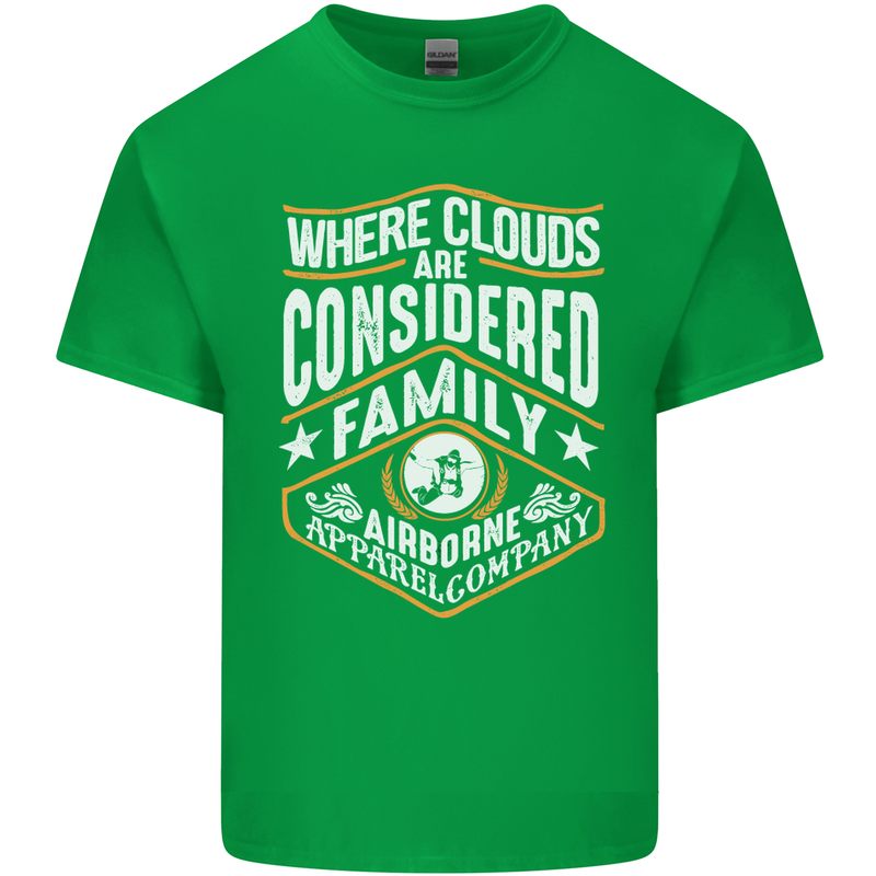 Skydiving Clouds Are Family Skydiver Kids T-Shirt Childrens Irish Green