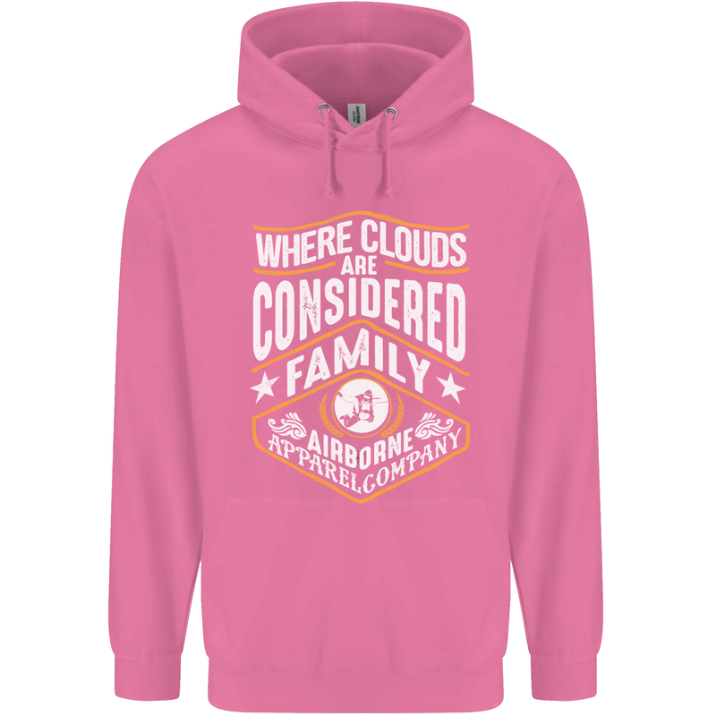 Skydiving Clouds Are Family Skydiver Mens 80% Cotton Hoodie Azelea