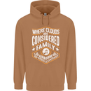 Skydiving Clouds Are Family Skydiver Mens 80% Cotton Hoodie Caramel Latte