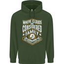 Skydiving Clouds Are Family Skydiver Mens 80% Cotton Hoodie Forest Green