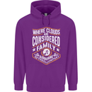 Skydiving Clouds Are Family Skydiver Mens 80% Cotton Hoodie Purple