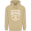 Skydiving Clouds Are Family Skydiver Mens 80% Cotton Hoodie Sand