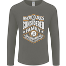 Skydiving Clouds Are Family Skydiver Mens Long Sleeve T-Shirt Charcoal