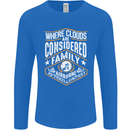 Skydiving Clouds Are Family Skydiver Mens Long Sleeve T-Shirt Royal Blue