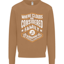 Skydiving Clouds Are Family Skydiver Mens Sweatshirt Jumper Caramel Latte