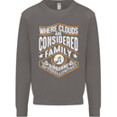 Skydiving Clouds Are Family Skydiver Mens Sweatshirt Jumper Charcoal