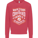 Skydiving Clouds Are Family Skydiver Mens Sweatshirt Jumper Heliconia